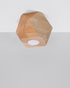 Plafond WOODY 1 madera natural + 1x bombilla LED GU-10 3000K Cálida 7W 620lm