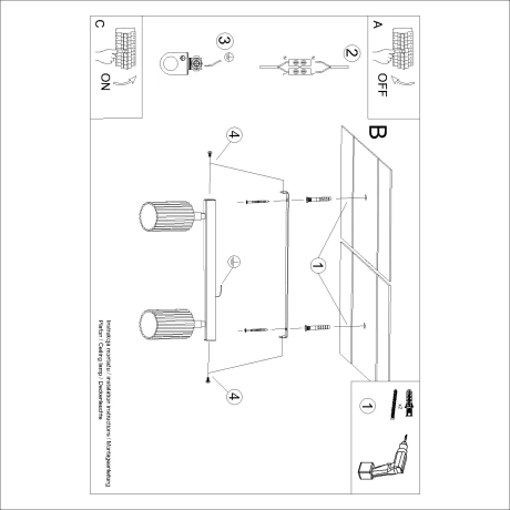 Lámpara de techo KARBON 2 taupe