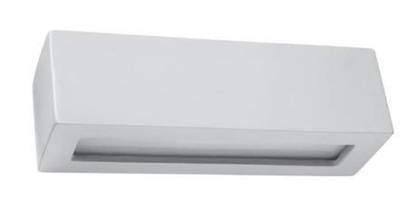 Aplique de cerámica VEGA gris + 1x bombilla LED E27 3000K cálida 7,5W 620lm