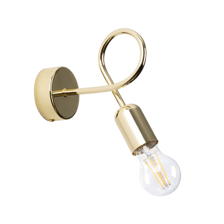 Aplique SUPEŁ oro brillo + 1X bombilla LED E27 3000K 7W 760lm