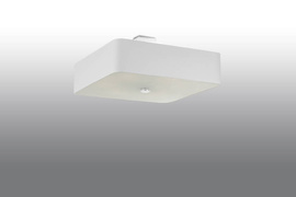 Plafond LOKKO 55 blanco + 5x Bombilla LED E27 3000K Cálida 7,5W 620lm