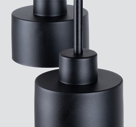 Plafond SAVAR 3 negro + 3x bombilla LED E27 4000K Fría 7,5W 690lm