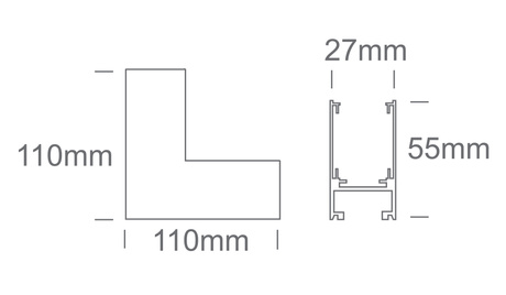 Esquina de pared a pared (IN) para MYL.00531 & MYL.00532