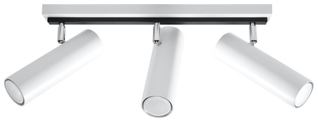 Plafond DIREZIONE 3 blanco + 3x Bombilla LED GU-10 4000K Fría 7W 630lm