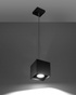 Lámpara colgante QUAD 1 negro + 1x bombilla LED GU-10 4000K Fría 7W 630lm