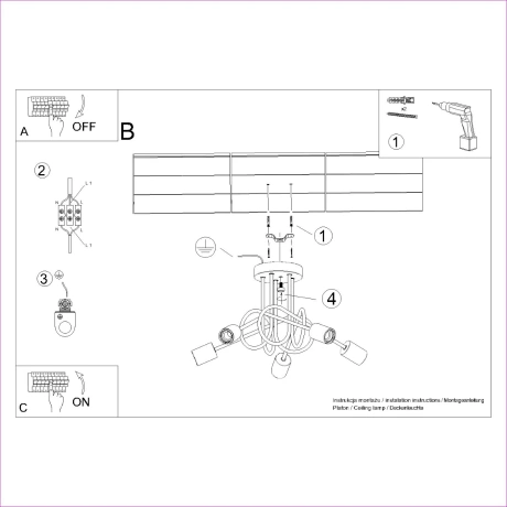 Lámpara EMBER 5 schwarz