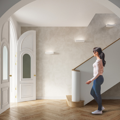 Aplique de cerámica HATTOR blanco + 2x bombilla LED G9 4000K Fría 4,5W 530lm