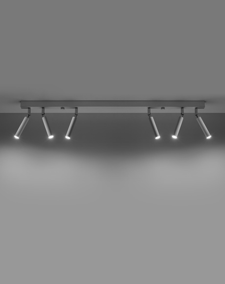 Plafond EYETECH 6 blanco + 6x Bombilla LED G9 3000K Cálido 4,5W 510lm