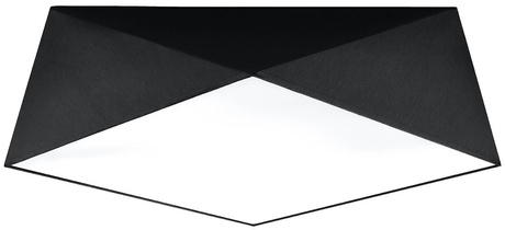Plafond HEXA 45 NEGRO + 3x Bombilla LED E27 3000K Cálida 7,5W 620lm