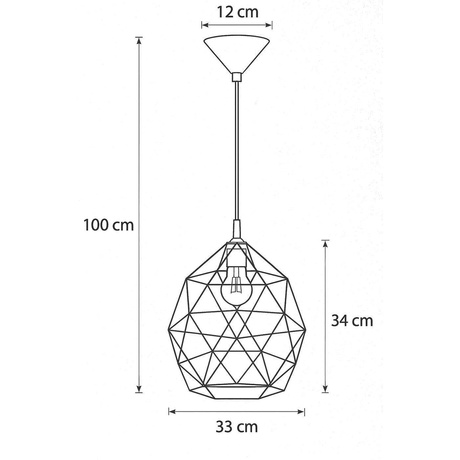 Lámpara colgante TRIOM 20 negra