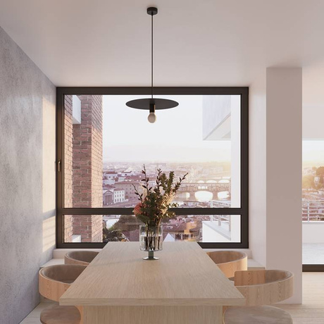 Lámpara colgante FLAVIO negra + 1x bombilla LED E27 3000K Cálida 7,5W 620lm