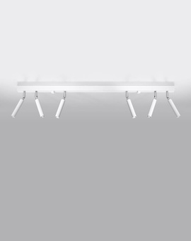 Plafond EYETECH 6 blanco + 6x Bombilla LED G9 3000K Cálido 4,5W 510lm