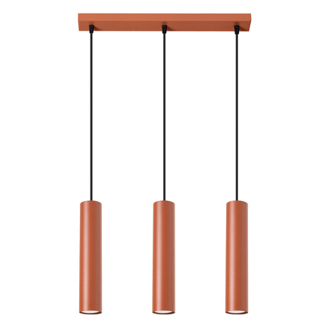 Lámpara colgante LAGOS 3L rojo ocre