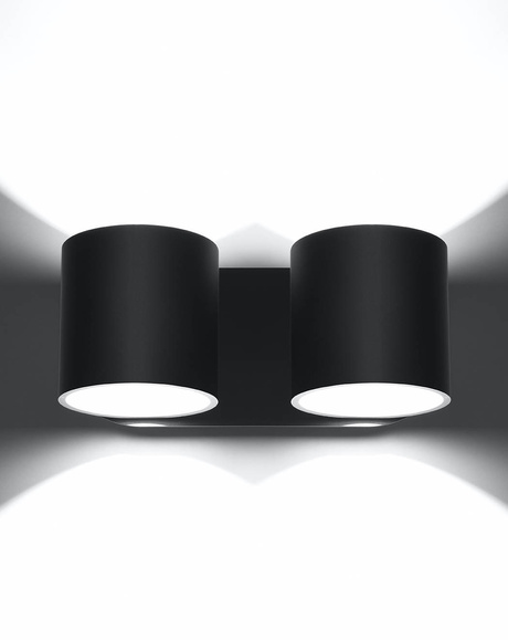 Aplique ORBIS 2 negro + 2x bombilla LED G9 4000K Fría 4,5W 530lm