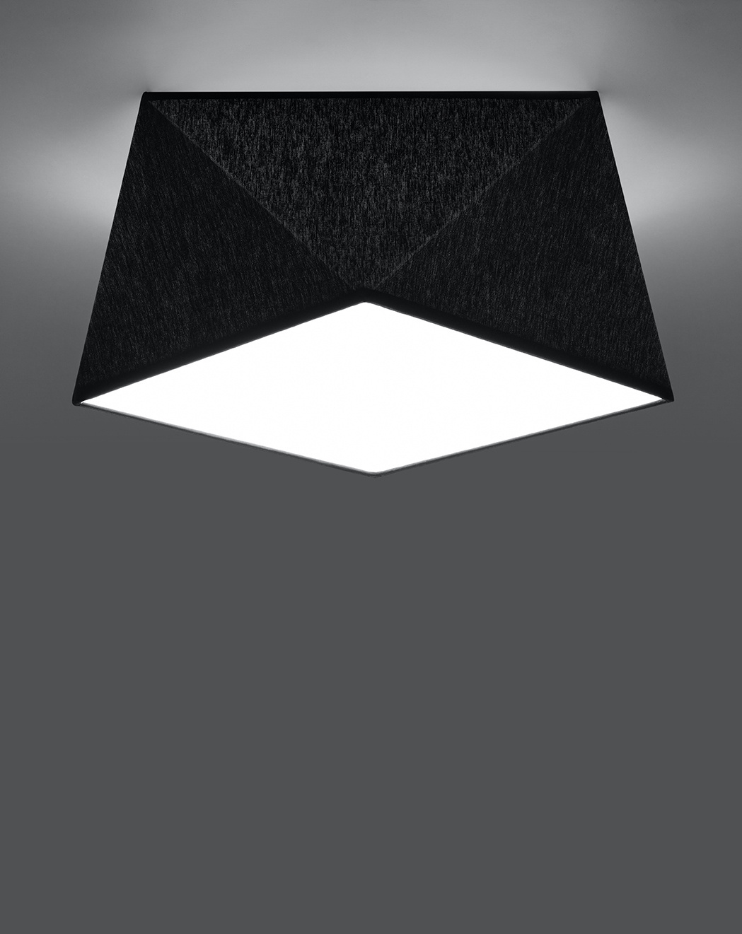 Plafond HEXA 25 NEGRO + 1x bombilla LED E27 3000K Cálida 7,5W 620lm