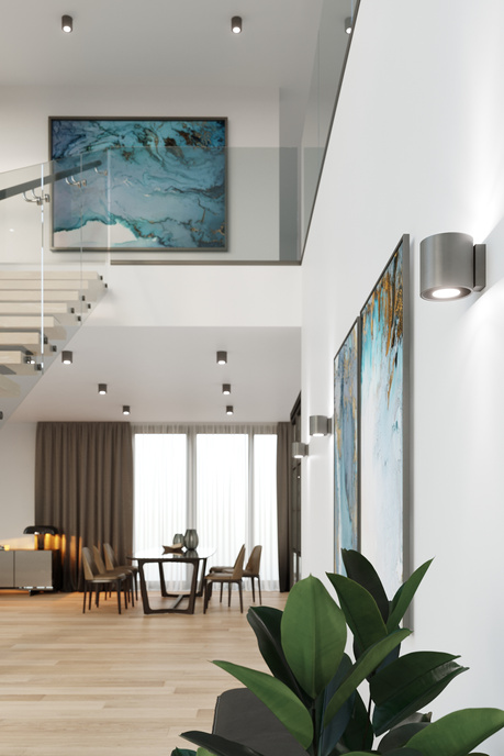 Plafond ORBIS 1 antracita + 1x bombilla LED GU-10 4000K Fría 7W 630lm