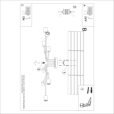 Araña TIMBO 8 blanca