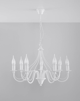 Lámpara de araña MINERWA 7 blanca + 7x bombilla LED E14 3000K Cálida 7,5W 620lm