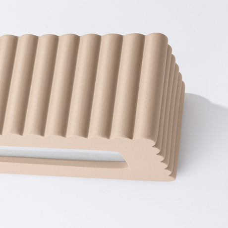 Aplique de cerámica RIGATA taupe