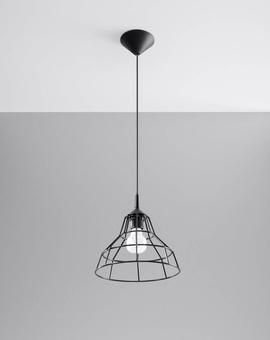 ANATA lámpara colgante negro + 1x bombilla LED E27 4000K Fría 7,5W 650lm