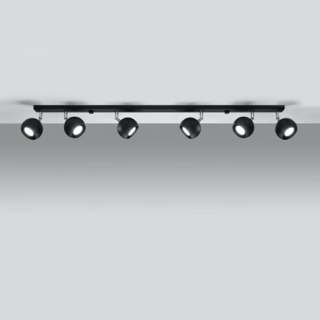 Lámpara de techo OCULARE 6L negra