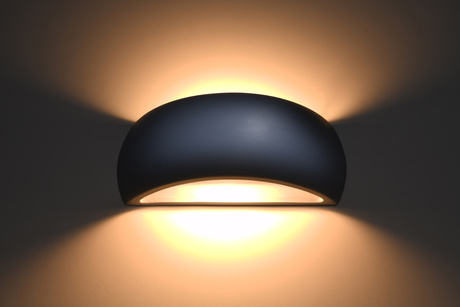 Aplique de cerámica PONTIUS gris + 1x bombilla LED G9 4000K Fría 4,5W 530lm