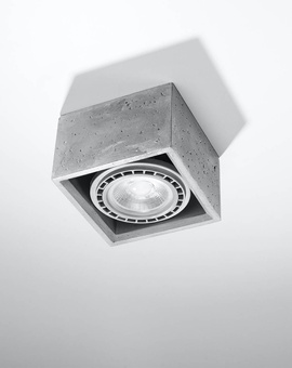 Plafond QUATRO 1 hormigón + 1x bombilla LED GU10 AR111 4000K FRÍO 12W 850lm