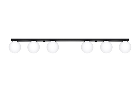 Plafond YOLI 6 negro + 6x bombilla LED G9 3000K Cálido 4,5W 450lm