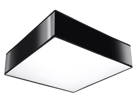 Plafón de techo HORUS 35 NEGRO + 2x bombilla LED E27 3000K Cálida 7,5W 620lm
