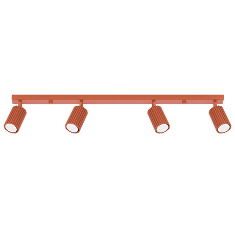 Lámpara de techo KARBON 4L rojo ocre