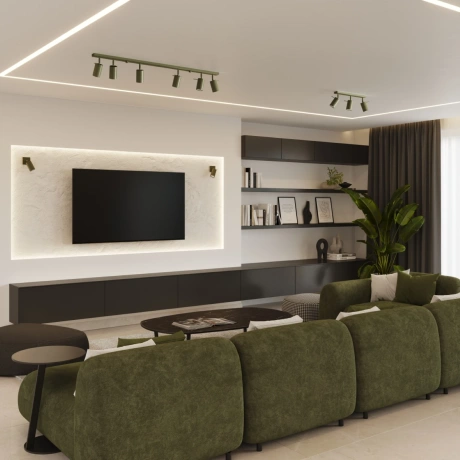 Plafón RING 3P verde oliva