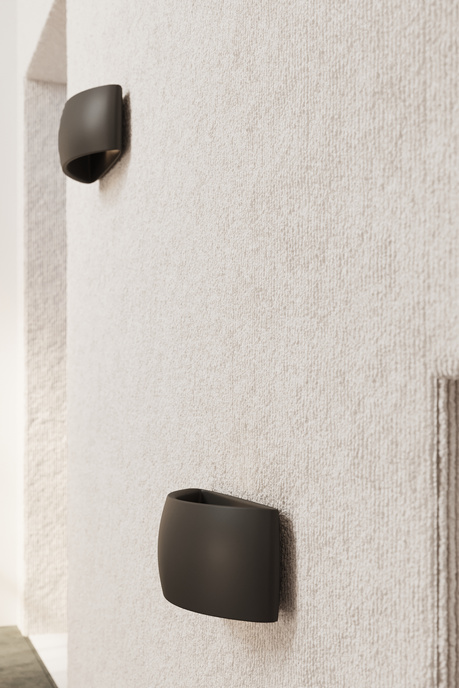 Aplique de cerámica PONTIUS negro + 1x bombilla LED G9 4000K Fría 4,5W 530lm