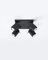 Plafond MERIDA 4 negro + 4x bombilla LED GU-10 3000K Cálido 7W 620lm