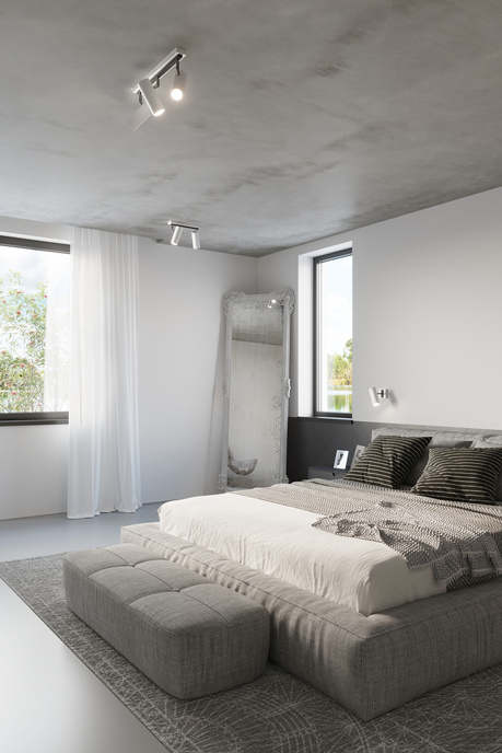 Plafond DIREZIONE 2 blanco + 2x bombilla LED GU-10 4000K Fría 7W 630lm