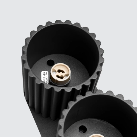 Lámpara de techo AURA 2 negra GU10