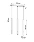 MOZAICA 3L lámpara colgante negro/cobre + 3x bombilla LED G9 3000K Warm 4.5W 510lm