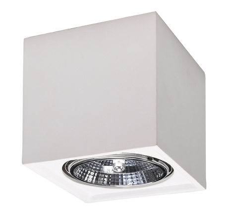 SEIDA cerámica plafond blanco + 1x bombilla LED GU-10 3000K Cálido 7W 620lm
