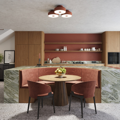 Lámpara de techo OMIQ rojo ocre