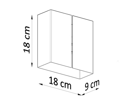 Aplique LINEA blanco + 2x bombilla LED G9 4000K Fría 4,5W 530lm