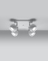 Plafond OCULARE 4 blanco + 4x Bombilla LED GU-10 3000K Cálido 7W 620lm