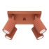 Lámpara de techo KARBON 4 rojo ocre