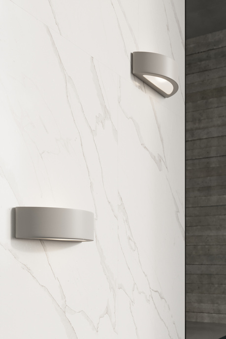 Aplique de cerámica ATENA gris + 1x bombilla LED E27 3000K Cálida 7,5W 620lm