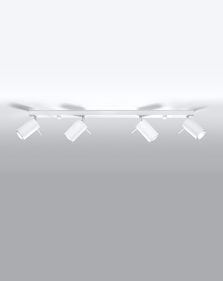 Plafond RING 4L blanco + 4x Bombilla LED GU-10 3000K Cálida 7W 620lm