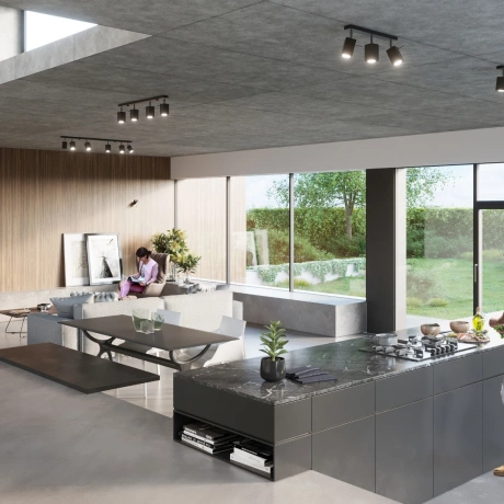 Lámpara de techo MERIDA 2 negra