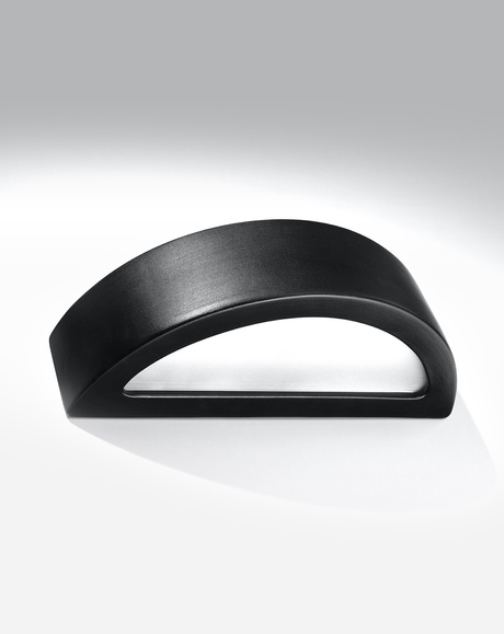 Aplique de cerámica ATENA negro + 1x bombilla LED E27 4000K Fría 7,5W 650lm