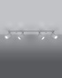 Plafond RING 4L blanco + 4x Bombilla LED GU-10 4000K Fría 7W 630lm