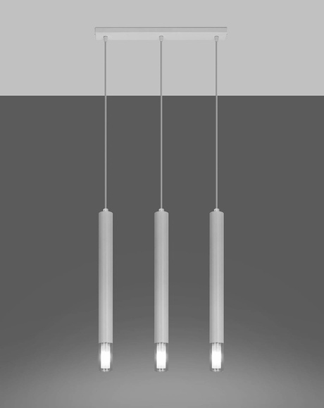 WEZYR 3 lámpara colgante blanco + 3x bombilla LED G9 3000K Warm 4,5W 510lm