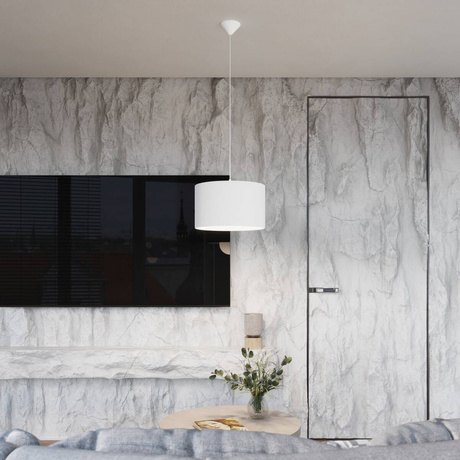 Lámpara colgante NOVA 30 blanca + 1x bombilla LED E27 4000K Frío 7,5W 690lm