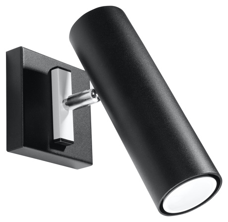 Aplique DIREZIONE negro + 1x bombilla LED GU-10 3000K Cálida 7W 620lm