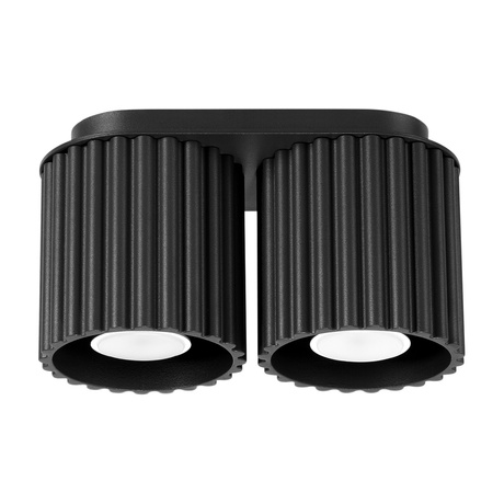 Lámpara de techo AURA 2 negra GU10